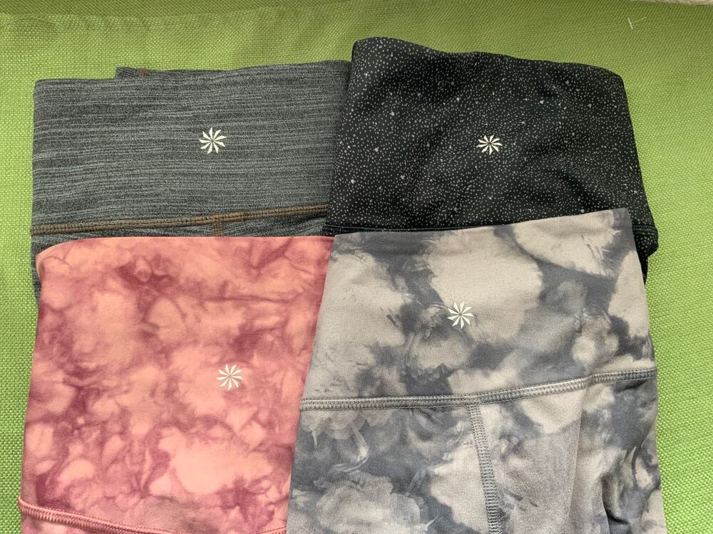 Athleta Plus Size 2X Leggings Bundle Tie-Dye Reflective Striped 4-Pack